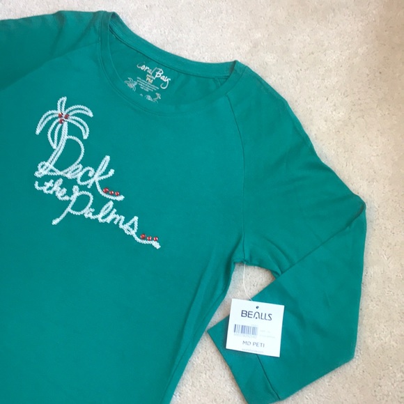Deck the Palms Coral Bay 3/4 sleeve T-shirt, Sz PM - Picture 3 of 12